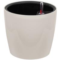 Кашпо АНФА D220 6л кремовый с автополивом+вставкой М3232