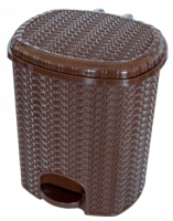 Ведро 11л д/мусора Вязание педальное шоколадный 02033 /4шт/Арз