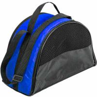 Сумка переноска ЧИП Конверт-Полукруг №0 расклад.с карм. и ремнем 37*17*23см васильков/9055вас/Дарэлл