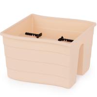 Кашпо 290*290мм 10л бежевый на перила М8912 /8шт/ Альтерн