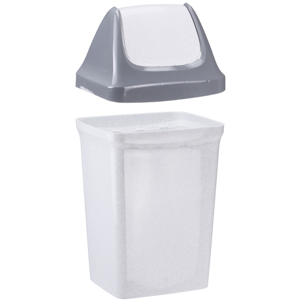 Контейнер д/мусора 50л СВИНГ мрамор М2464 /3шт/М-пласт