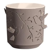 Кашпо Колибри 1,25л мокачино с пудровой вставкой КШ-4645 