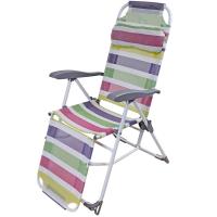 Кресло-шезлонг складное с цветными полосками до 100кг К3/П