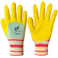 П234159 Перчатки п/э с волновым латексным покрытием полосатые 436 /12шт/АПИ