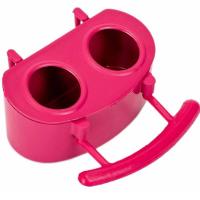 Поилка д/птиц Евро овальная с крышкой 7,5*3,5*3см рубиновая 5076/Дарэлл