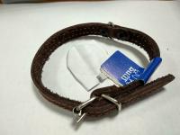 Ошейник кожа 15мм с украшением на фетре 38-40см/40489/Бим