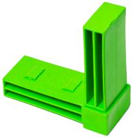 Угловое соединение д/секции забора салатовый /ЭП