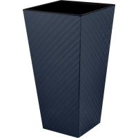 Кашпо Манхэттен квадрат 300мм Cube 34л вулканический серый с вставкой IG6714 /4шт/ПР