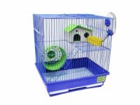 Клетка для хомяков двухэтажная укомплектованнаяN1, размер 35*28*37см/ДКг425