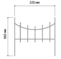 Забор Горизонталь мини 2,6м комп-т (5секций*66*52см) /1шт/Л