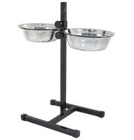 Миска метал на регулируемой подставке ЭКО  2*1,0л 1083/Дарэлл
