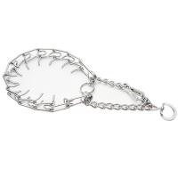 Ошейник строгий быстросъемный с резиновыми наконечниками хром 4мм*65см/26465402/Каскад