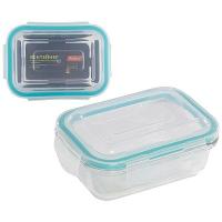 Контейнер DIAFANO 0,370л жаропр стекла с крышкой с заж.пласт 005470/12шт/Mallony