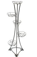 Подставка РЗДИ на 5 горшков круглый прут графит 105