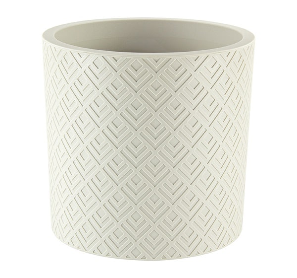 Кашпо ЭТНА D280*270мм 9,5л белый ротанг с вставкой М3184 /6шт/М-пласт 