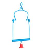 Качели для попугаев с пластмассовым колокольчиком 