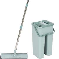 Швабра д/пола CLEAH HANDS насадка микрофибра+ведро с механизмом отжима 310459 /12шт/Рыжий Кот
