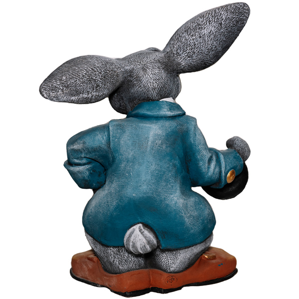 Фигура Кролик ТикТак серый 40см Ф326сер