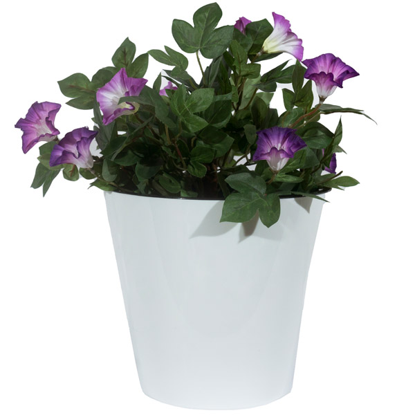 Кашпо Лондон 230мм 5л белый с вставкой ING1555 /15шт/ПР 