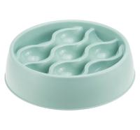 Миска одинарная пластик ВОЛНА д/кошек и собак для медл.кормления 450мл мор.волна/М1805/М-пластика