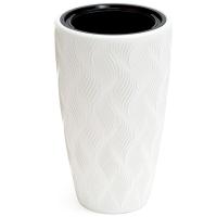 Кашпо Флэйм 24л белый с вставкой М8883 /2шт/ Альтерн