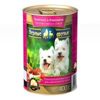Собаки Верные друзья 415г ж/б ПАШТЕТ д/щенков телятина/баранина/20шт/
