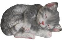 Фигура Котенок спящий (серый) L13,5W9,5H7 718575/F880 