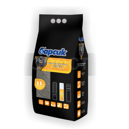 Наполнитель Барсик SUPER комкующийся 11л