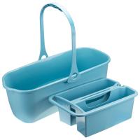 Ведро 17л ГРАНД с органайзером серо-голубой М2419 /4шт/М-пласт