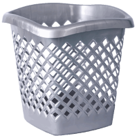 Корзина д/мусора Офис квадратная серый 16022 /10шт/Арз