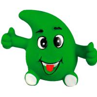 Игрушка с Капелька с пищалкой зеленая из латекса 6см/ЛС313зел/Евро