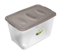 Ящик универс. Астело 54л 60*40*36см на колесиках серо-коричневый С666КСЕР /3шт/Мартика