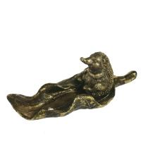 Ежик на листочке (золото) L22.5W18.5H8.5 713744/D124