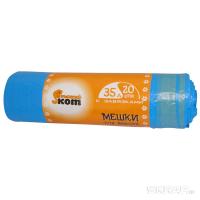 Мешки д/мусора 35л (20шт) ПНД с завязками 310326 /30шт/Рыжий Кот