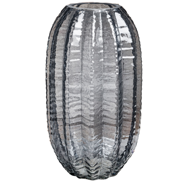 Ваза д/цветов Плиссе большая графит стекл. /1902-Н5 /1шт/ДК Ваза д/цветов Плиссе большая графит стекл. /1902-Н5 /1шт/ДК