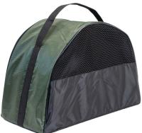 Сумка переноска ЧИП Полукруглая №3 нейлон с сетчатым окном 46*24*32см зеленая/9048зел/Дарэлл