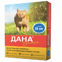 Ошейники Дана Ультра для кошек против блох и клещей 35см синий Ошейники Дана Ультра для кошек против блох и клещей 35см синий