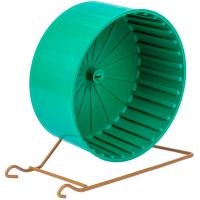 Игрушка для грызунов Колесо D140 Литое пластик полузакрытое на металлической подставке/3164