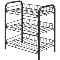 Этажерка д/обуви 3-х ярусная черный  ЭТ4/Ч