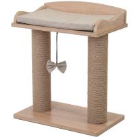 Когтеточка Лежанка ВИСКИ с двумя столбиками ЛДСП,вельвет,джут 45,5*27,5**54см/82793дуб/Дарэленд Когтеточка Лежанка ВИСКИ с двумя столбиками ЛДСП,вельвет,джут 45,5*27,5**54см/82793дуб/Дарэленд