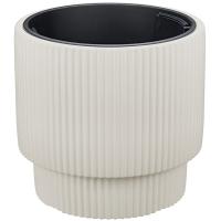 Кашпо СТРИП 390*370мм 40л кремовый с вставкой М3414