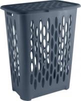 Корзина д/белья Keeplex Light 37л с крышкой космический серый KL1801 /ПР