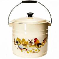 Ведро 10л эмаль с/к ц/слоновая кость Подворье 41204-222/6-У2 /2шт/Керчь  