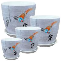 Бутон Роспись Птица на ветке из 4-х /РС183/723546