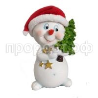 снеговик с елкой