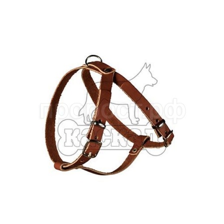 Шлейка кожа 12мм шея 33-41см*грудь 35-43см/01003011