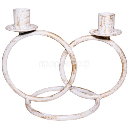 ДЕКОР Подсвечник Кольцо 2 свечи бел золото РЗДИ/1шт ДЕКОР Подсвечник Кольцо 2 свечи бел золото РЗДИ/1шт