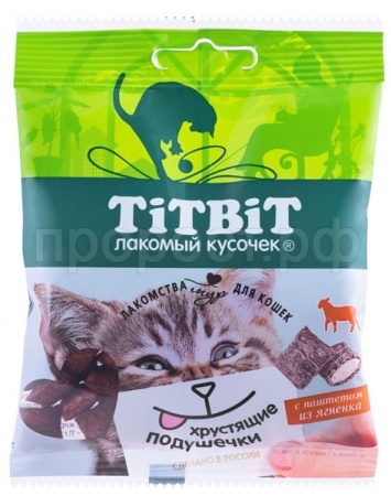 Лакомство для кошек Подушечки с паштетом ягненка 30г/013885