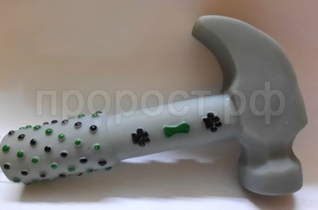 Игрушка для собак Молоток из винила серый 16см 80600017