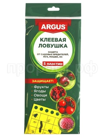 Садовая Клеевая ловушка ARGUS GARDEN от ТЛИ (5пластин) 120шт арт.AR-045